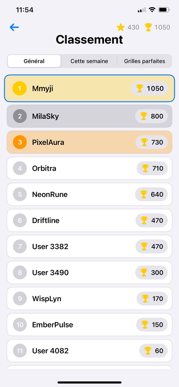 FléchiMots – classement